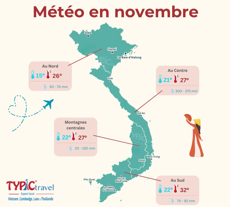 M&eacute;t&eacute;o Vietnam en novembre