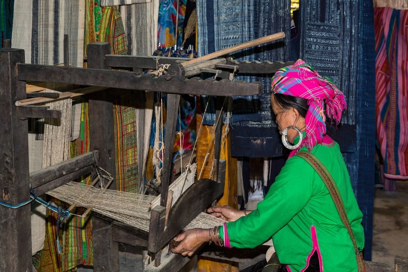 Tissage de brocart &agrave; Sapa
