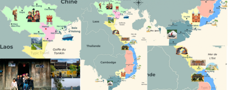 Carte touristique Vietnam version 2026 -  pour mieux planifier votre voyage